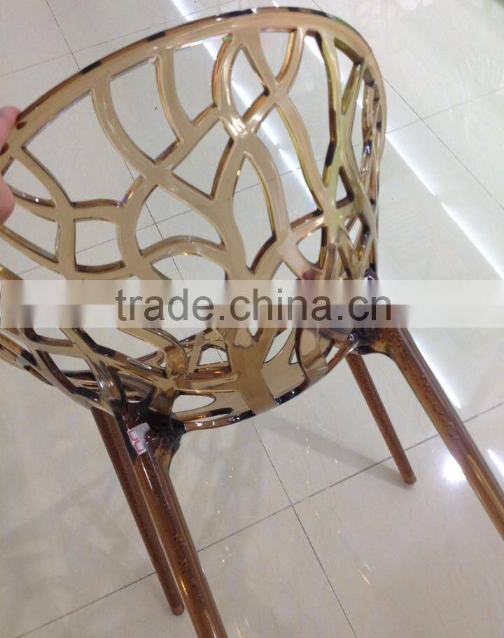 Unique design outdoor furniture leisure style Polycarbonate PLASTIC GARDEN CHAIR