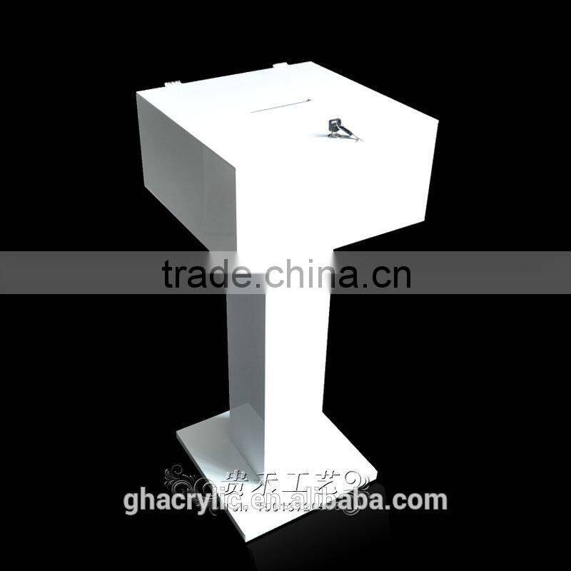 GH-RJ002 Shenzhen Guihe factory direct sale acrylic donation boxes with locks/customized donation boxes