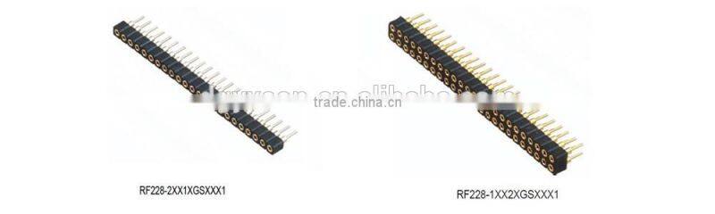 Dongguan Yxcon 2.00mm pitch single layer dual row straight high quality round female header connector