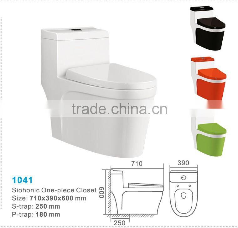 Colored One Piece Toilet Water Closet