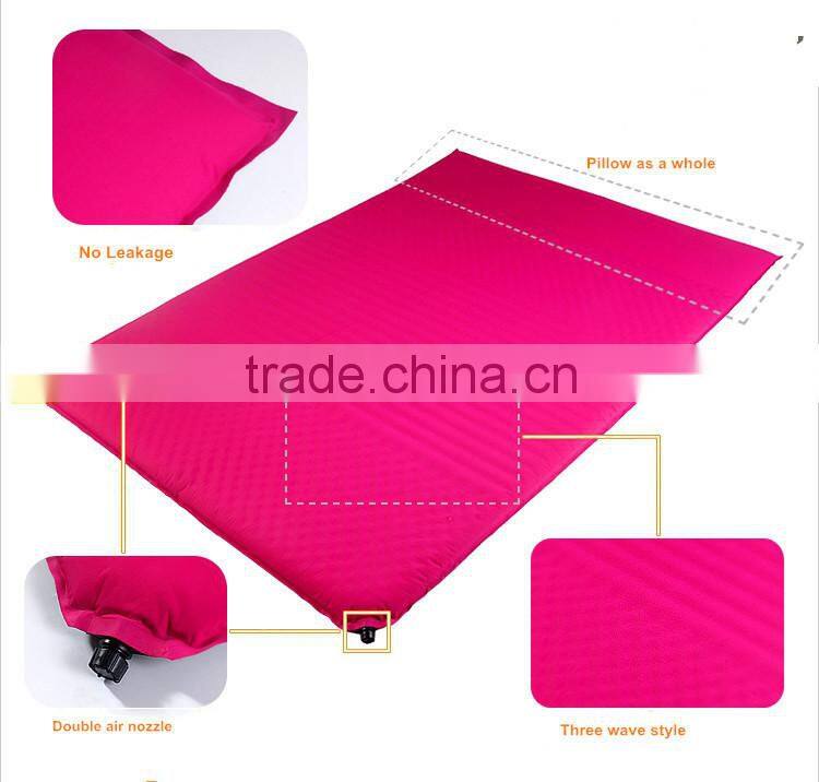 Outdoor double person sleep camping self inflating mat
