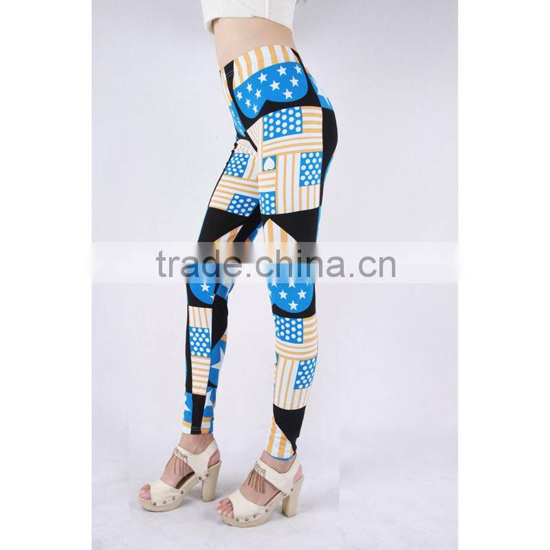 Hot sell women leggings with playing cards printed