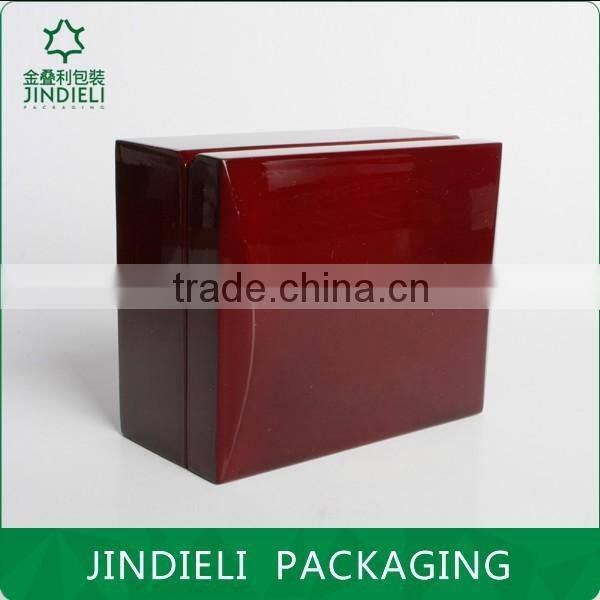 dark red wood lacquered jewelry box packaging