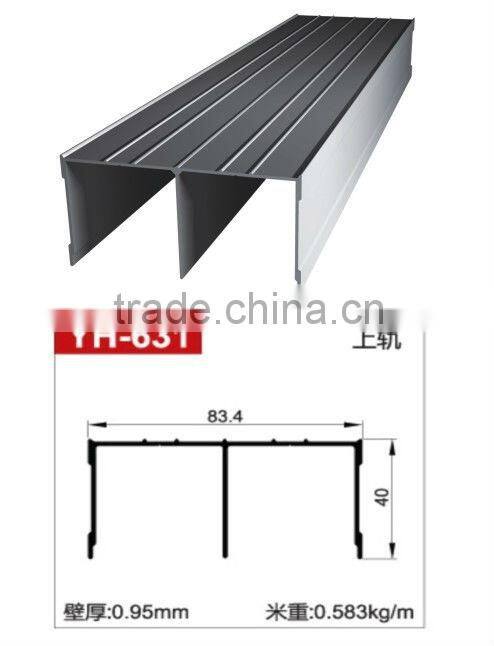 6000 series mill finish aluminium sliding door wardrobe