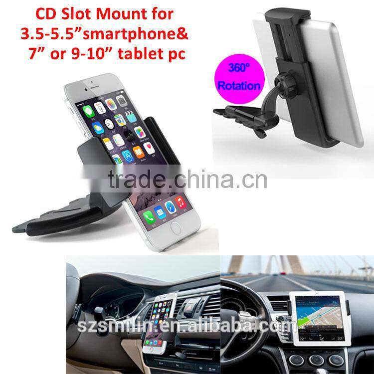 Universal adjustable Cell Phone 7-10" Tablet Car CD Slot Mount Holder