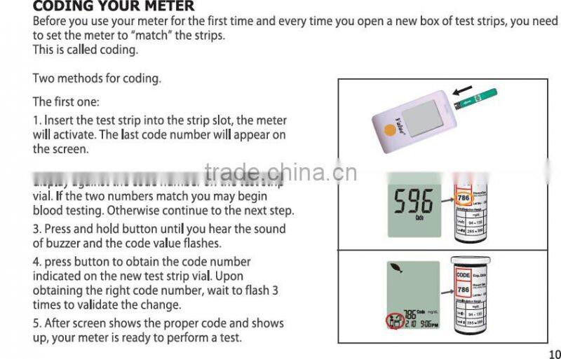 FDA approved blood glucose meter no code USB cable new blood glucose meter Value+