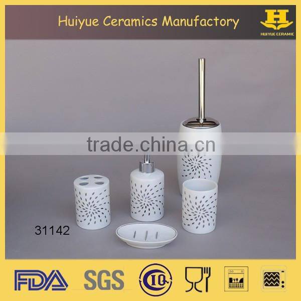 ceramic toothbrush cup set, bathroom accessories set, tumbler