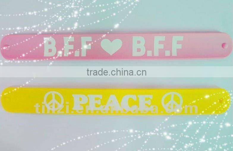 fashion sport silicone slap wrist band