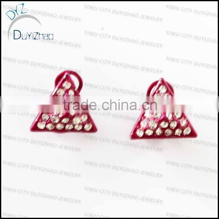 hot sale rhinestone earring pink earrings