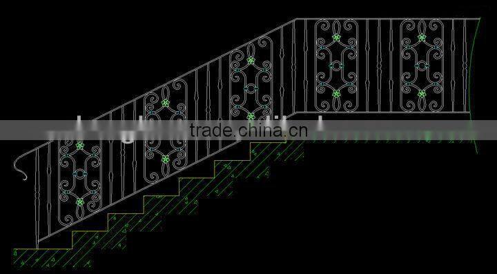 Top-selling outdoor artistic steel handrail