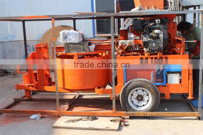 Mobile hyfraulic press clay brick making machine WT1-20M