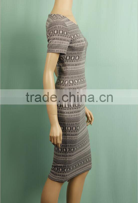 Short sleeve fashion womens 2016 spring dresses midi DD150432024