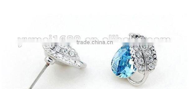 Platinum Plating 925 Sterling Silver Jewelry Set Micro pave