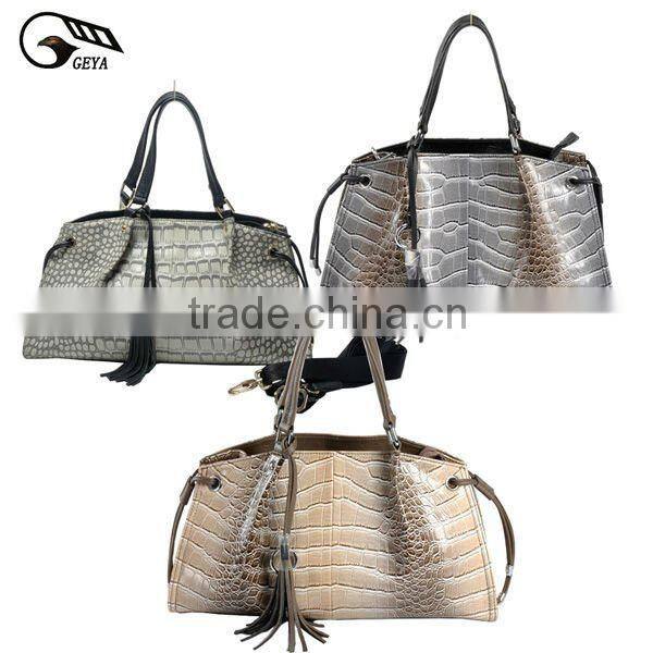 2012 new fashion Europe style croco skin leather bag ladies handbag!