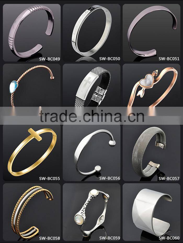 Technology 2016 Rose Gold Engraved Bracelet Stainless Steel