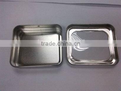Two piece square clear window tin box ii