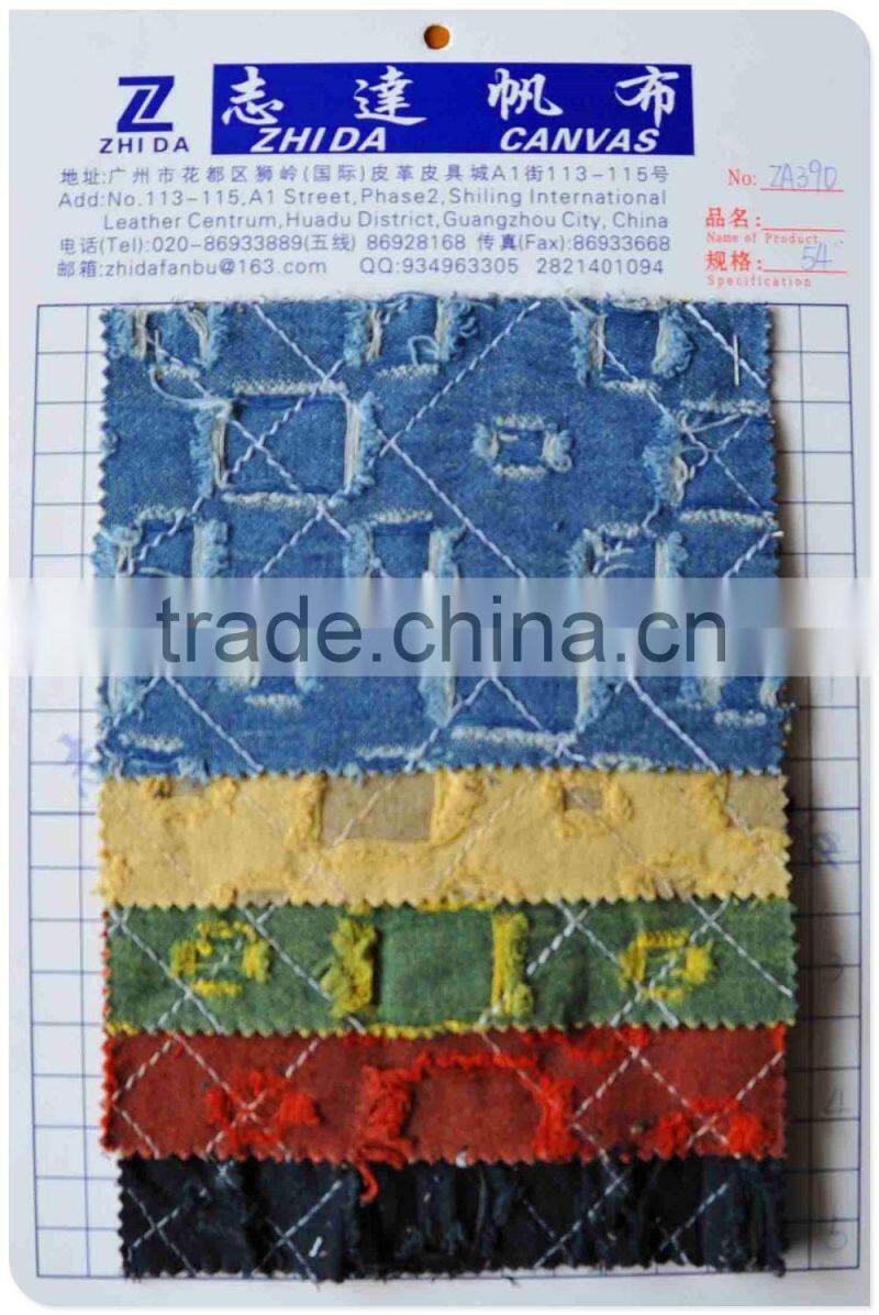 Color print denim fabric