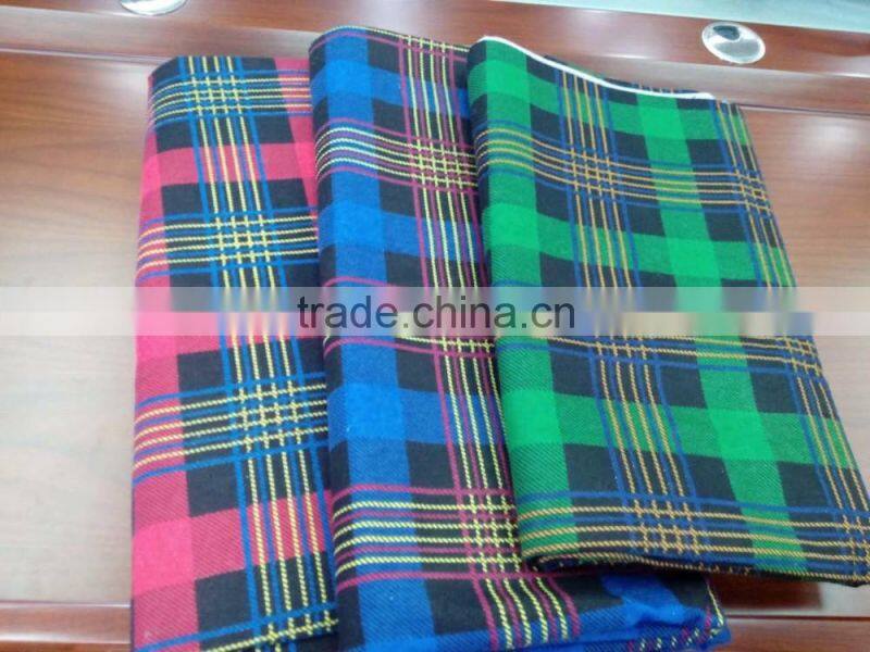 polyester/ cotton flannel fabric two side brushed for shirt