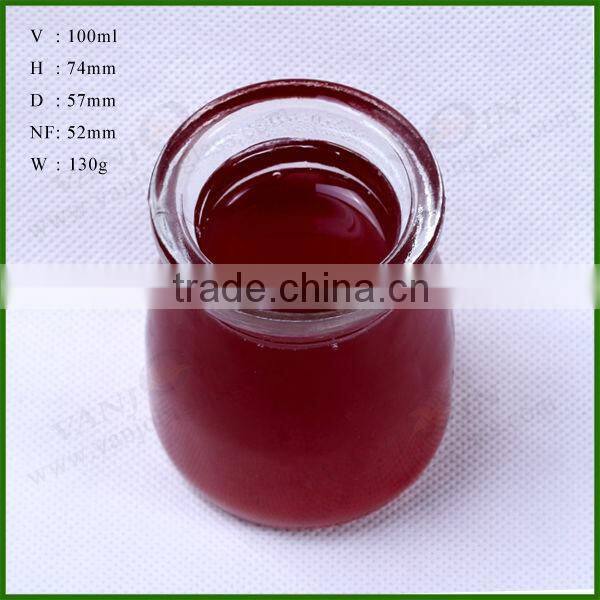 100ml Glass Yogurt Bottle With Plastic Cap