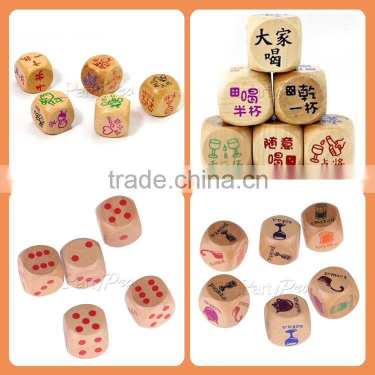 2015 Hot Sale Promotion China Supplier Sex Toys Gay Porn Dice Custom Printed Dice Wooden Dice
