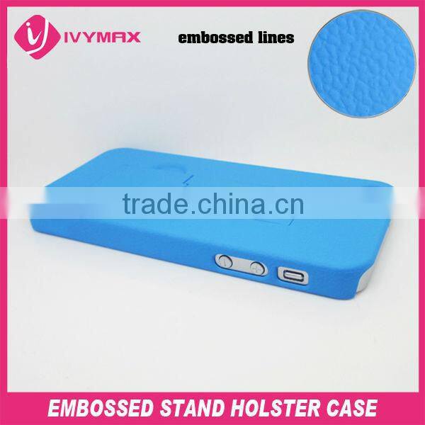 newest embossed kickstand hard case for apple iphone 5 cell phone case