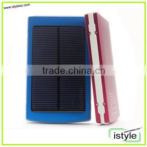 20000mAh solar panel power bank with panel
