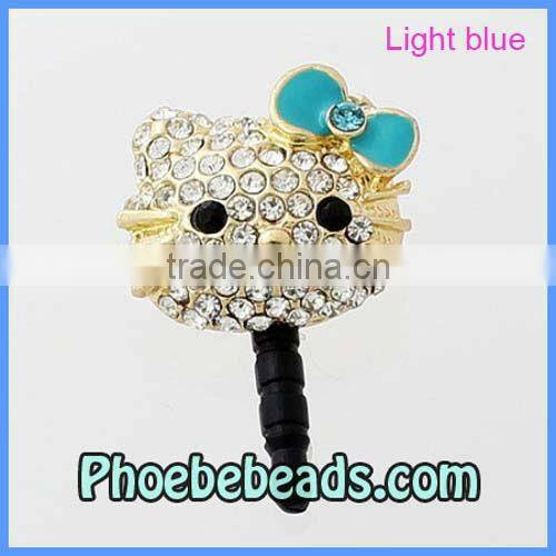 Wholesale 3.5mm Earphone Jack Dust Plug Cell Phone Headphone Dustproof Ear Cap Hello Kitty For Iphone Ipad MDP-M06D
