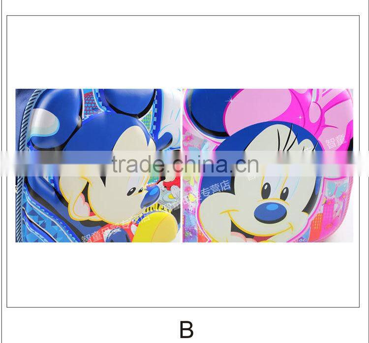 mickey and Minnie school bag,hot design trolley school bags for girls,Full printing mickey trolley school bag