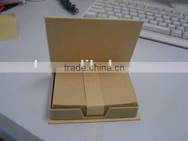 2012 New design eco plastic memo pad box with craft paper