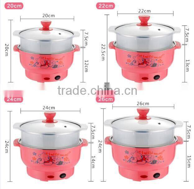 HHD electric stainless steel 3 piece multi-cookware set electric food steamer