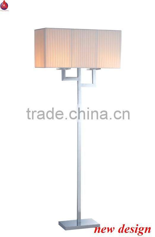 Europe hotel floor lamp in fish shape base in chrome finish color