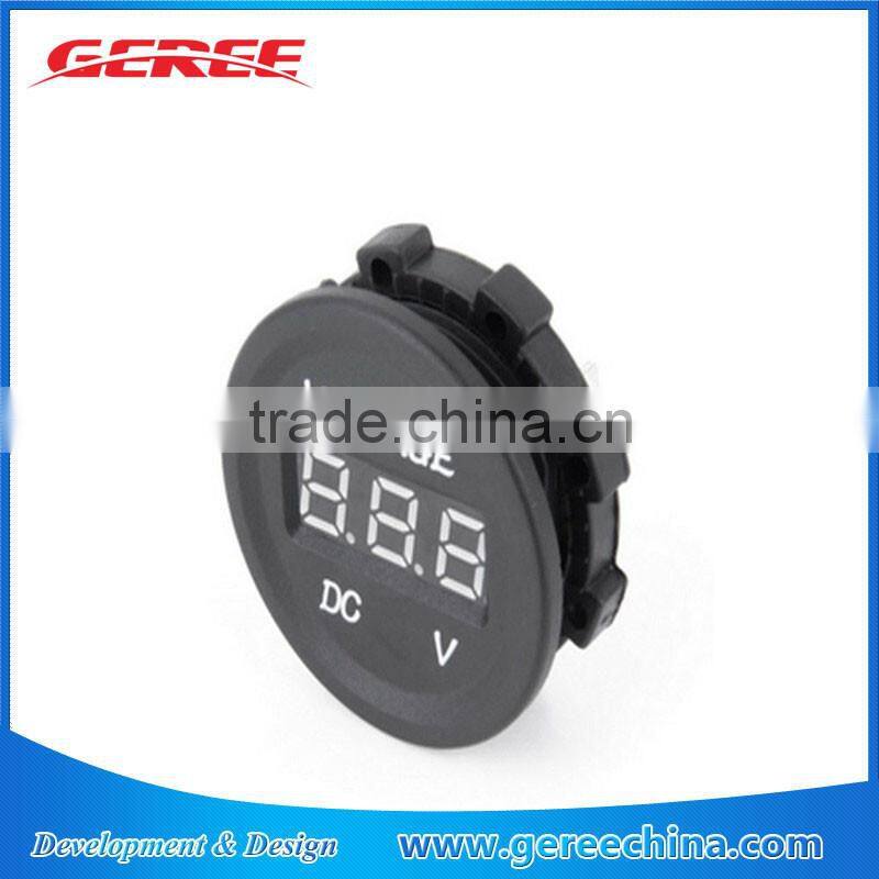 DC 12V Red LED Digital Voltmeter Waterproof for Boat Marine Vehicle Motorcycle Truck ATV UTV Car Camper Caravan