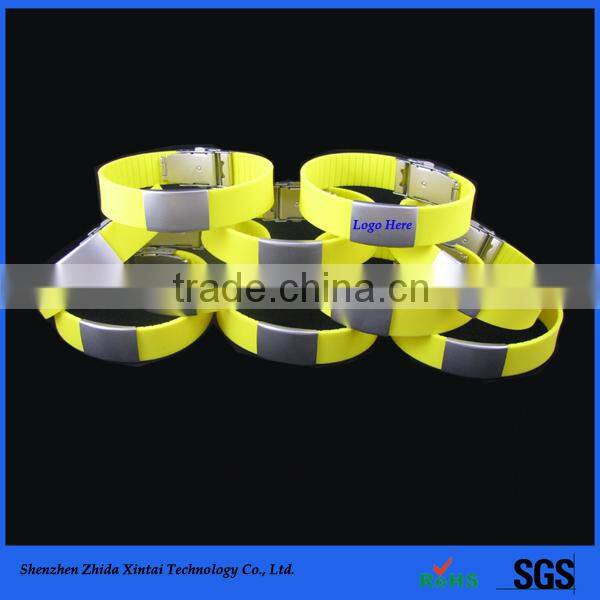 china fashionable cut make silicone id bracelets home