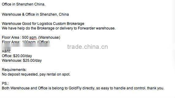 Own factory Warehouse and Office for Rent (shenzhen rent office /warehouse space for lease/portable offices for sale)