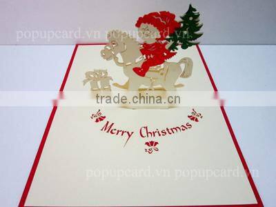 Orchid flower greeting pop up card