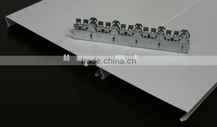 Windproof S - shaped Width 100/200/300mm Aluminum Linear Blade Ceiling, Ceiling Aluminum Building Decorative Material