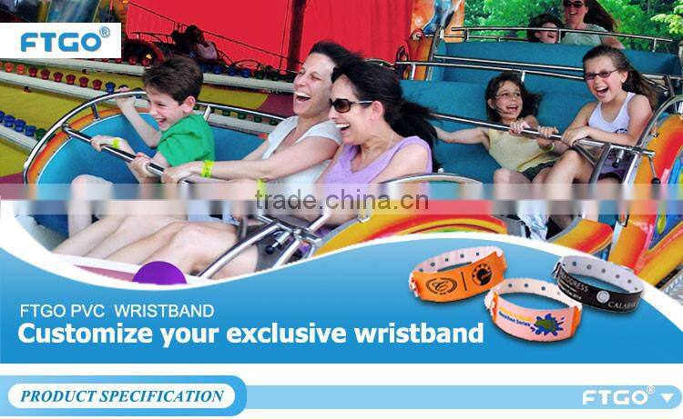 new custom style pvc material disposable safety entrance wristband
