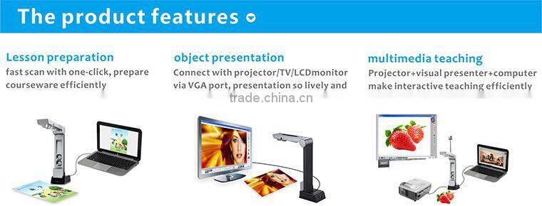 Education visualizer remote control support A4 document camera