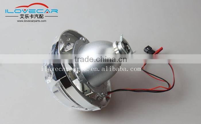 33w/35w dual color led angel eye projector lens, auto DRL/turning light hid xenon projector lens for h1
