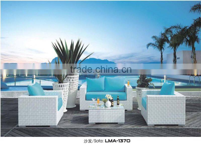 outdoor patio rattan furniture 4 seater sofa set