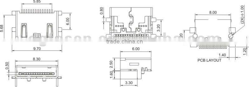 usb to mini hdmi cable connector HDMI-02