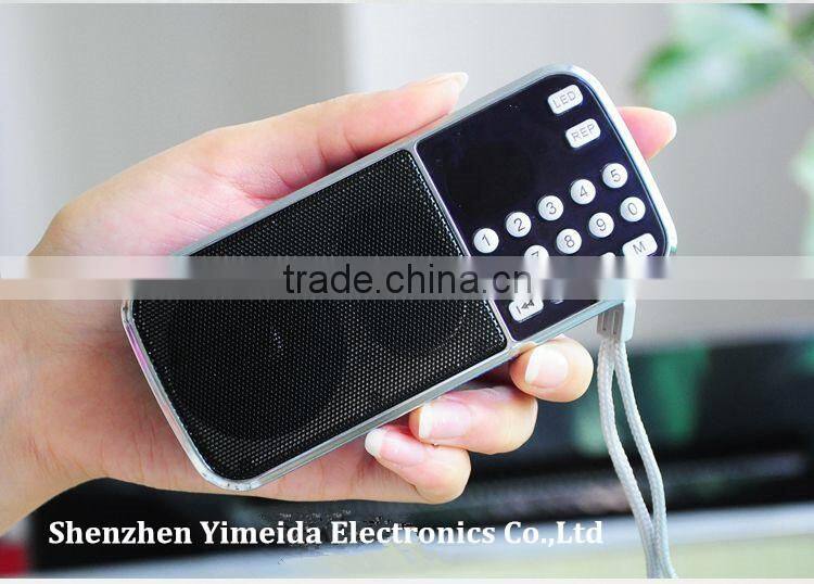 Dual band rechargeable portable mini pocket digital am fm radio with usb port and tf card slot
