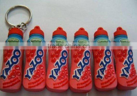 3D sports badminton and shuttlecock racket keychain sets for sportsmen