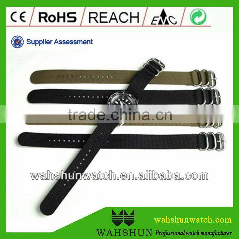 red and black nato strap with buckles