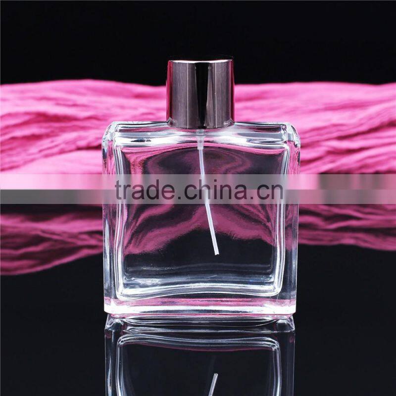 classic square 100ml hot sale glass spray perfume bottles