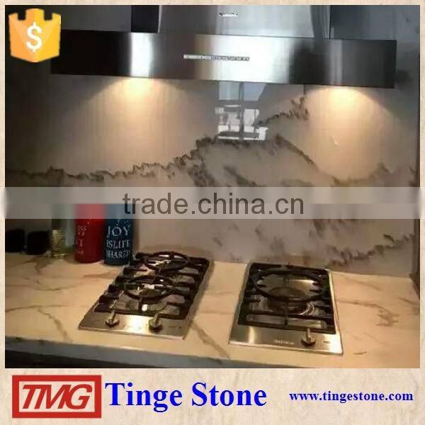 Chinese Ink White Marble Tile For Interior Decoration
