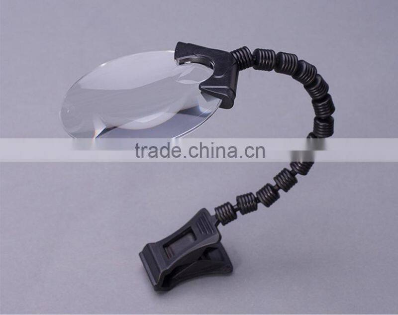 LED plastic pelle switching magnifier/ lamp led magnifier desktop magnifier