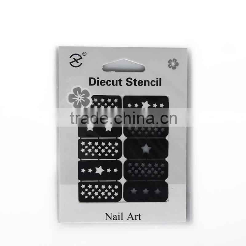 heart to feel private label hollow stencil nail sticker for girls