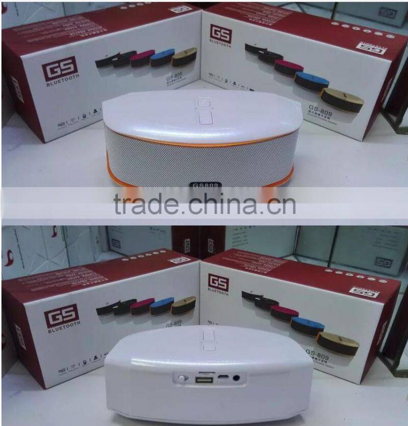 GS809 Portable Stereo Bass music TF card reader Bluetooth speaker for Mobile phone/Computer with coloured lamp