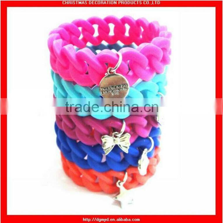 Hot fashionable grandient color cheap silicone bracelet silicone wristband
